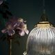 Vintage glass holophane pendant light