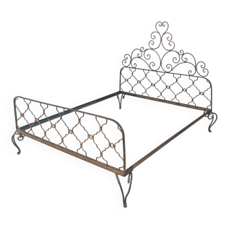 Louis XV style wrought iron bed