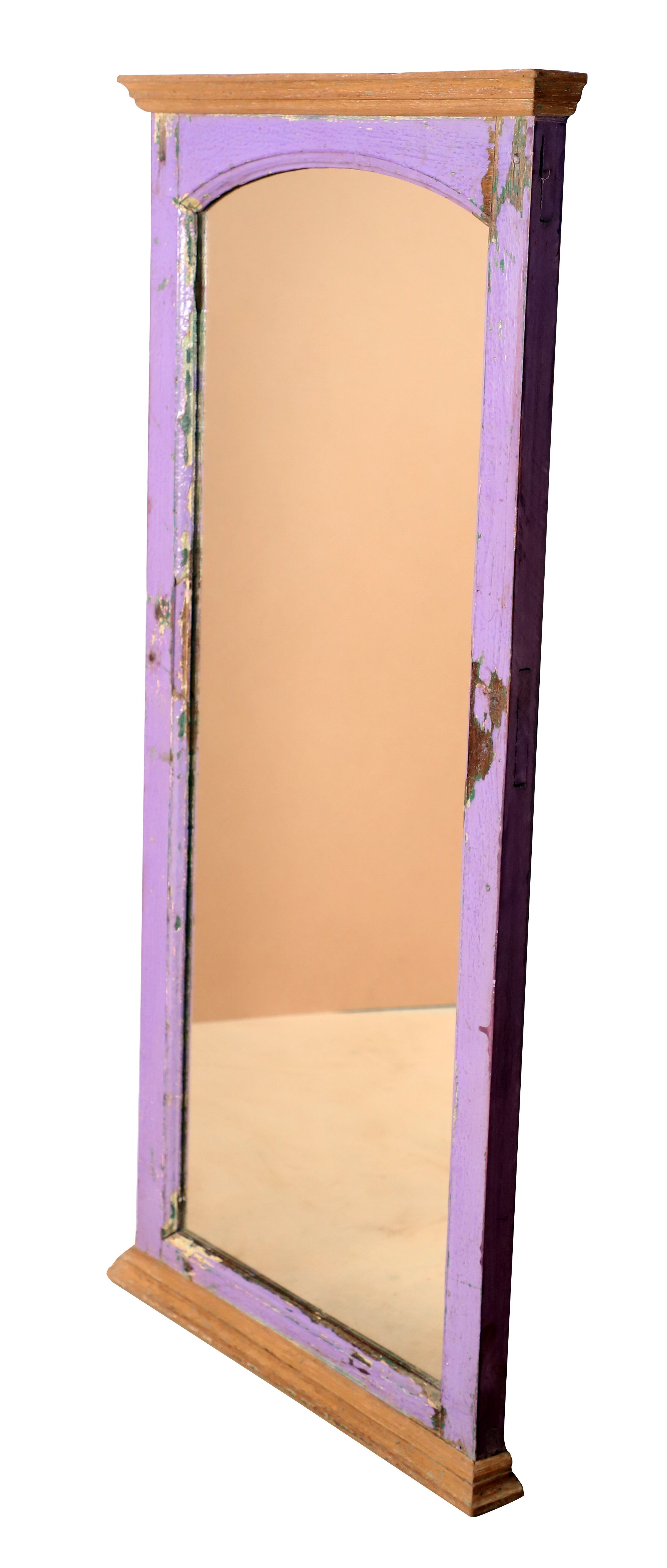 Burmese teak mirror with purple patina