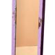Miroir en teck birman avec patine mauve