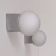 Pair of vintage wall lights in chrome and opaline, France 1990