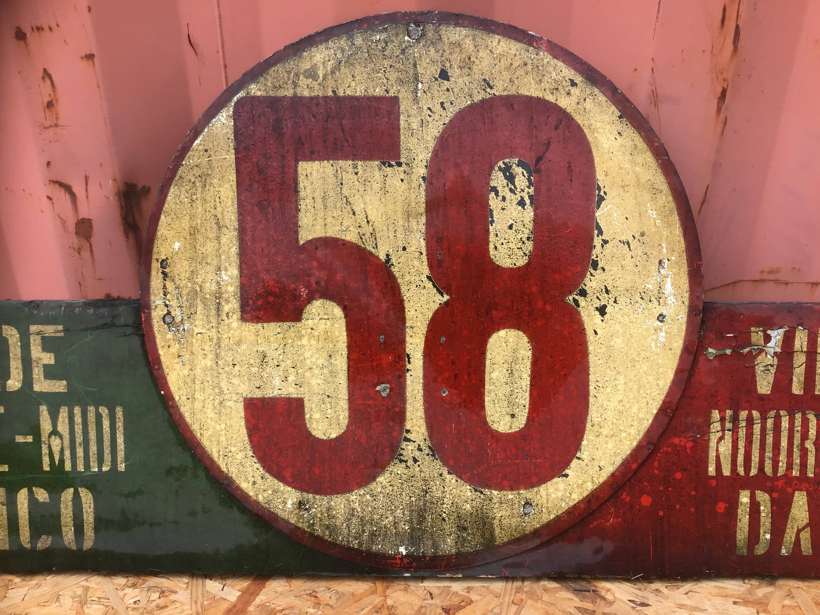 Old Brussels tram nameplate sign