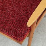 Pair of green-red boomerang armchairs by Antonin Suman for Ton (Thonet) 19