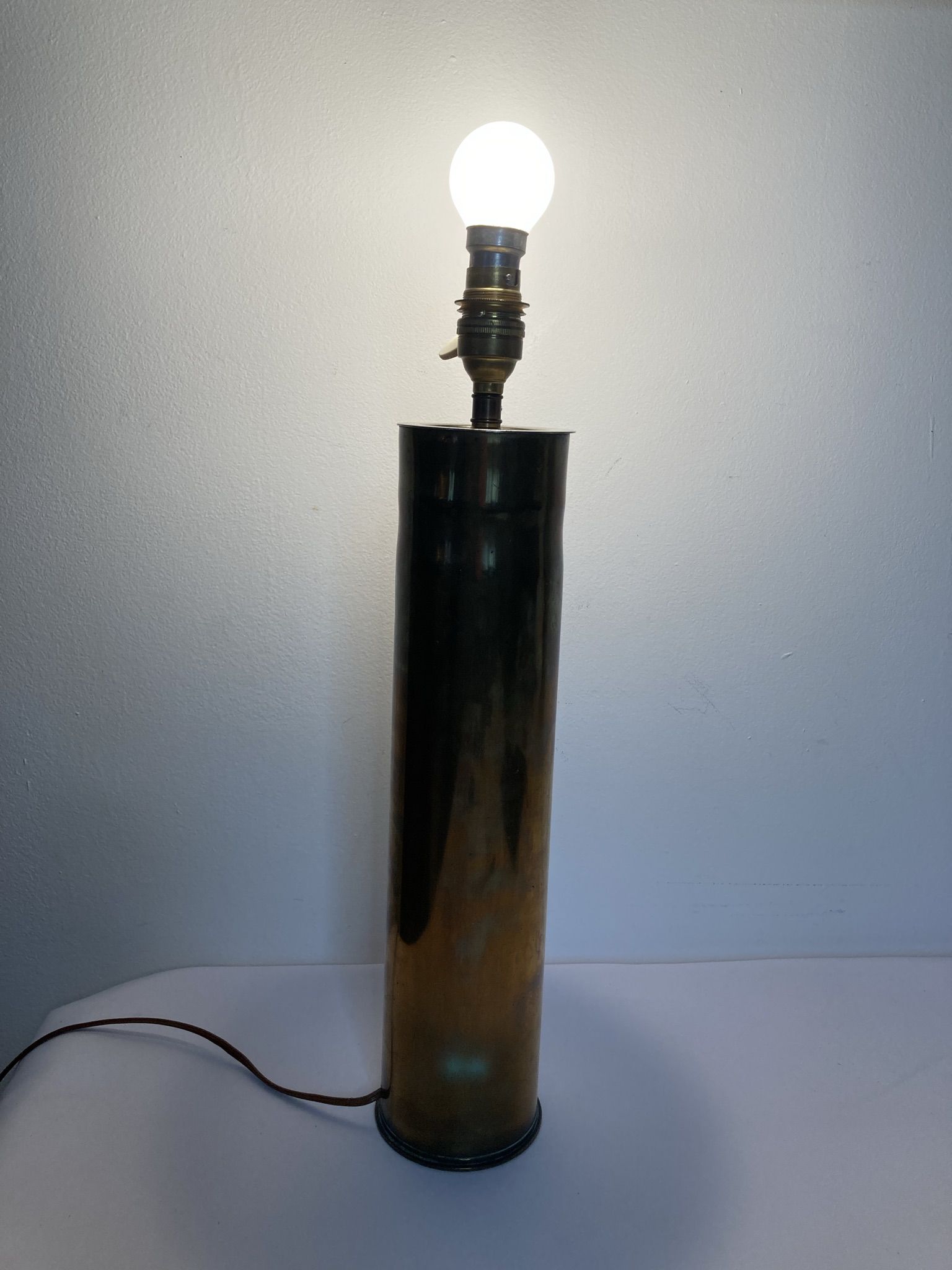 Old war shell lamp socket 14-18 copper early 20th century