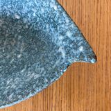 Blue ceramic with lava effect Signed MISSY ANNECY 1960-1980