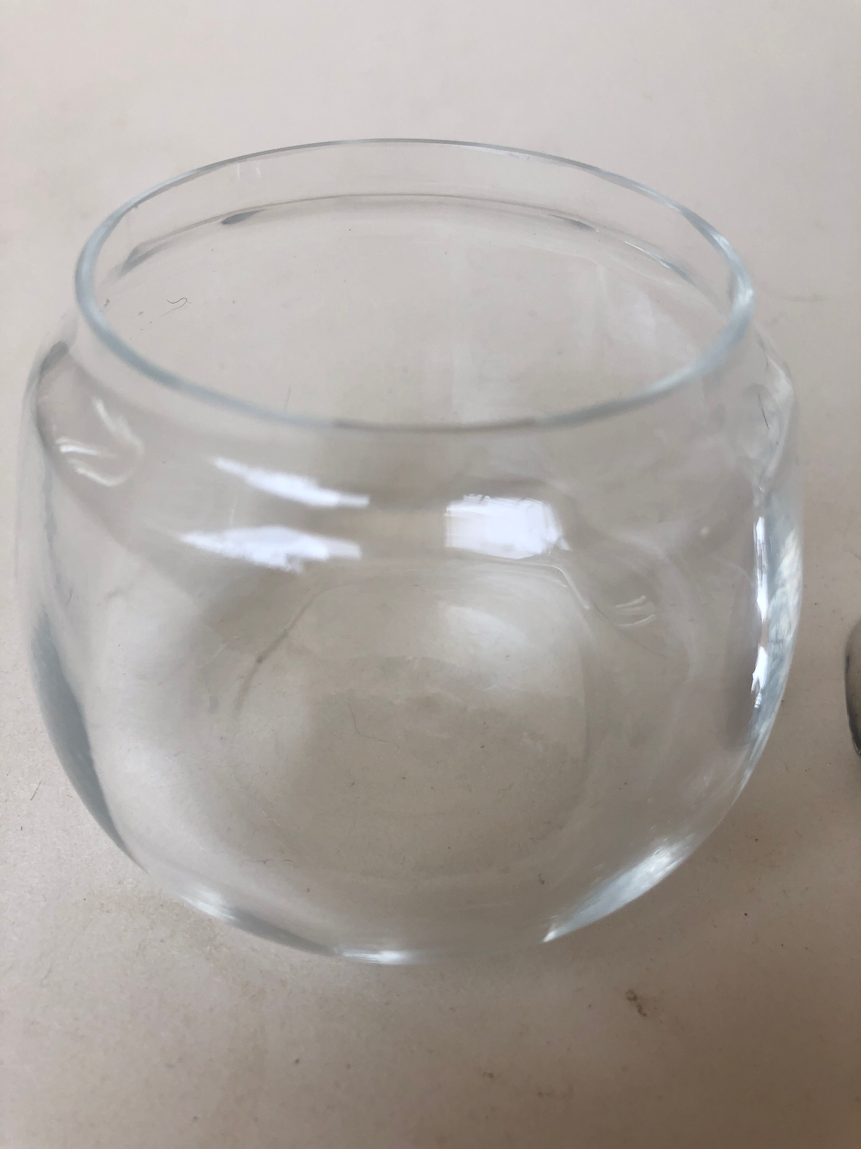 Set of candy apple and pear, metal and glass