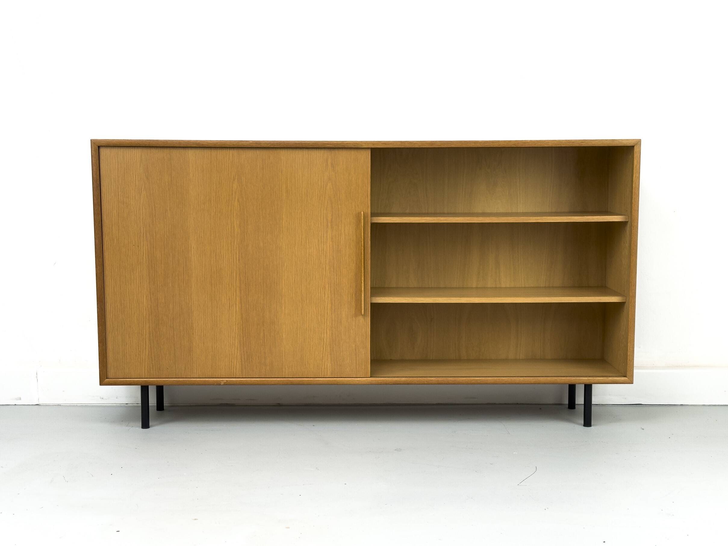 Oak Cabinet with One Sliding Door from WK Möbel, 1960s