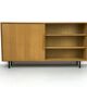 Oak Cabinet with One Sliding Door from WK Möbel, 1960s
