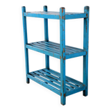 Burmese teak shelf with original blue patina