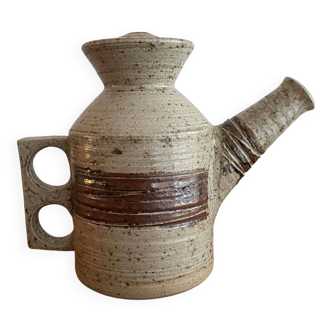 Théière en poterie d'atelier par Tue Poulsen pour Tue Keramik, Danemark, années 1960.
