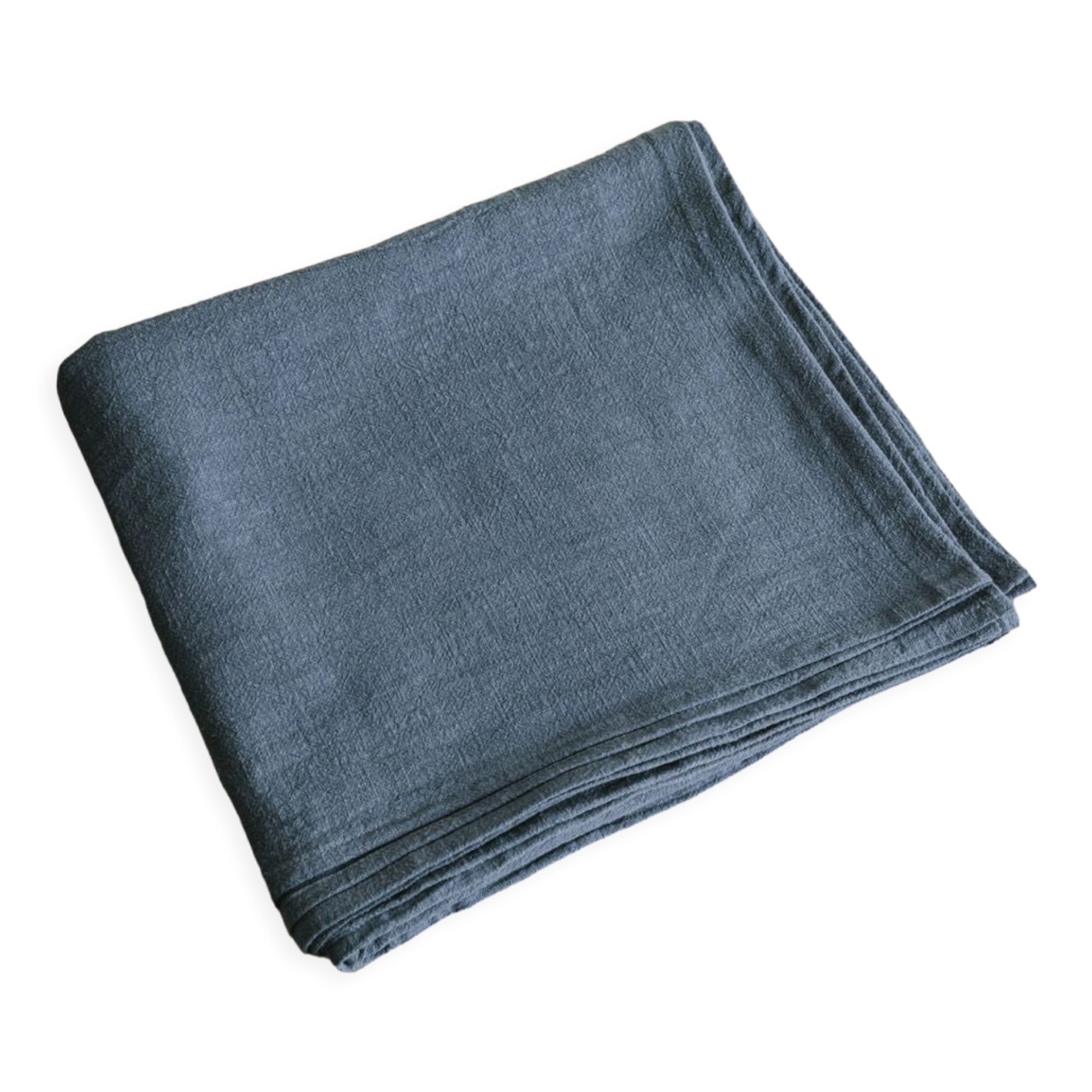 Salt blue washed linen tablecloth