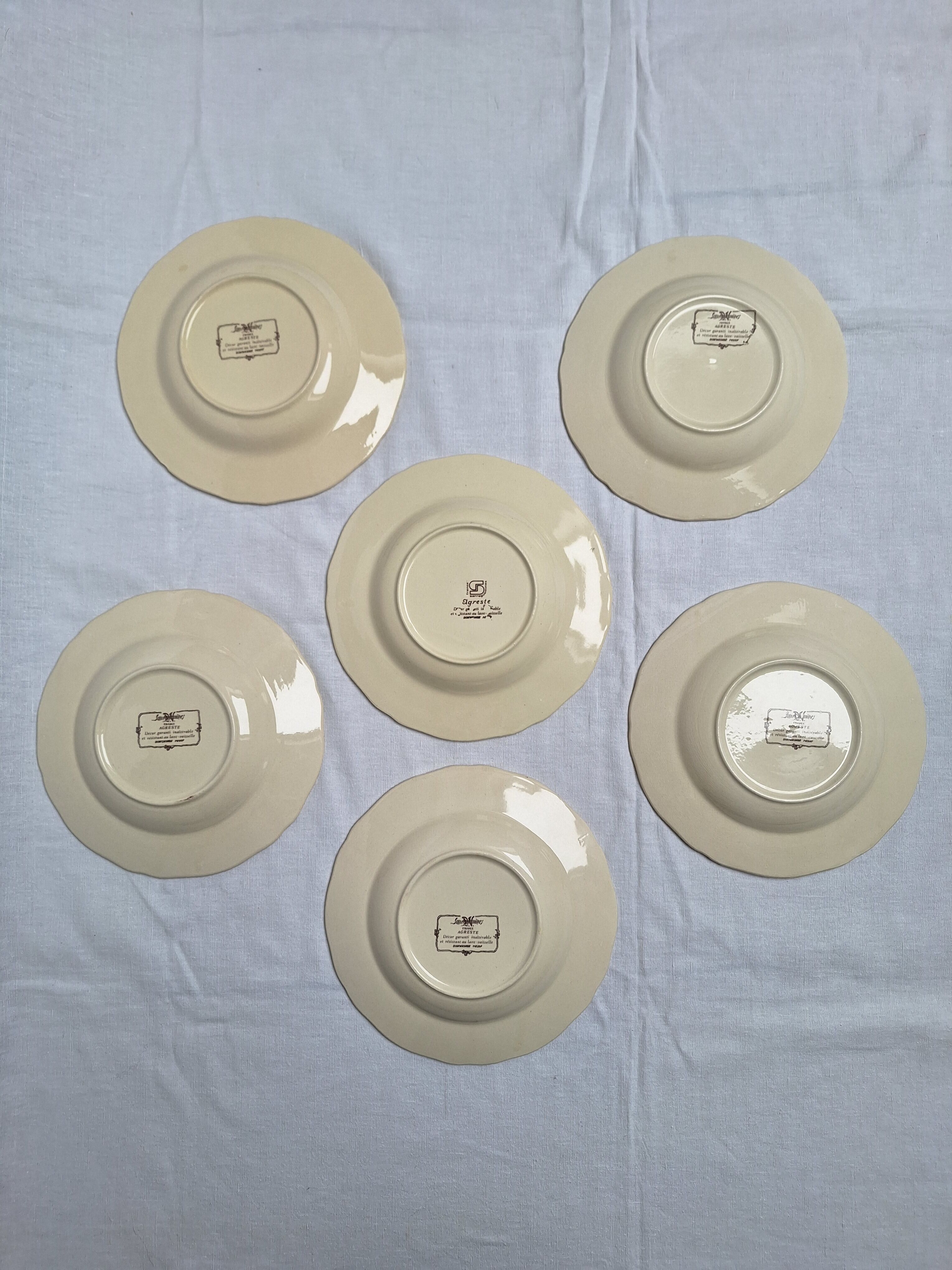 Vintage Sarreguemines agreste plates