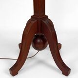 Art Deco floor lamp in carved beech, France, circa 1920