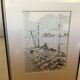 Small signed watercolor marine painting