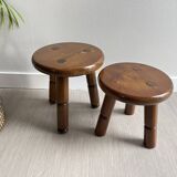 Wooden tripod stools