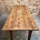 Antique French country dining table – Oak base and pine top, circa 1900