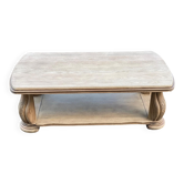 Art Deco coffee table in renovated solid oak wood