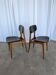 Set of 2 Vintage STOL Kamnik Dining Chair: Black Leather, MCM Chairs