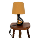 Vintage 50s black and gold ceramic lamp