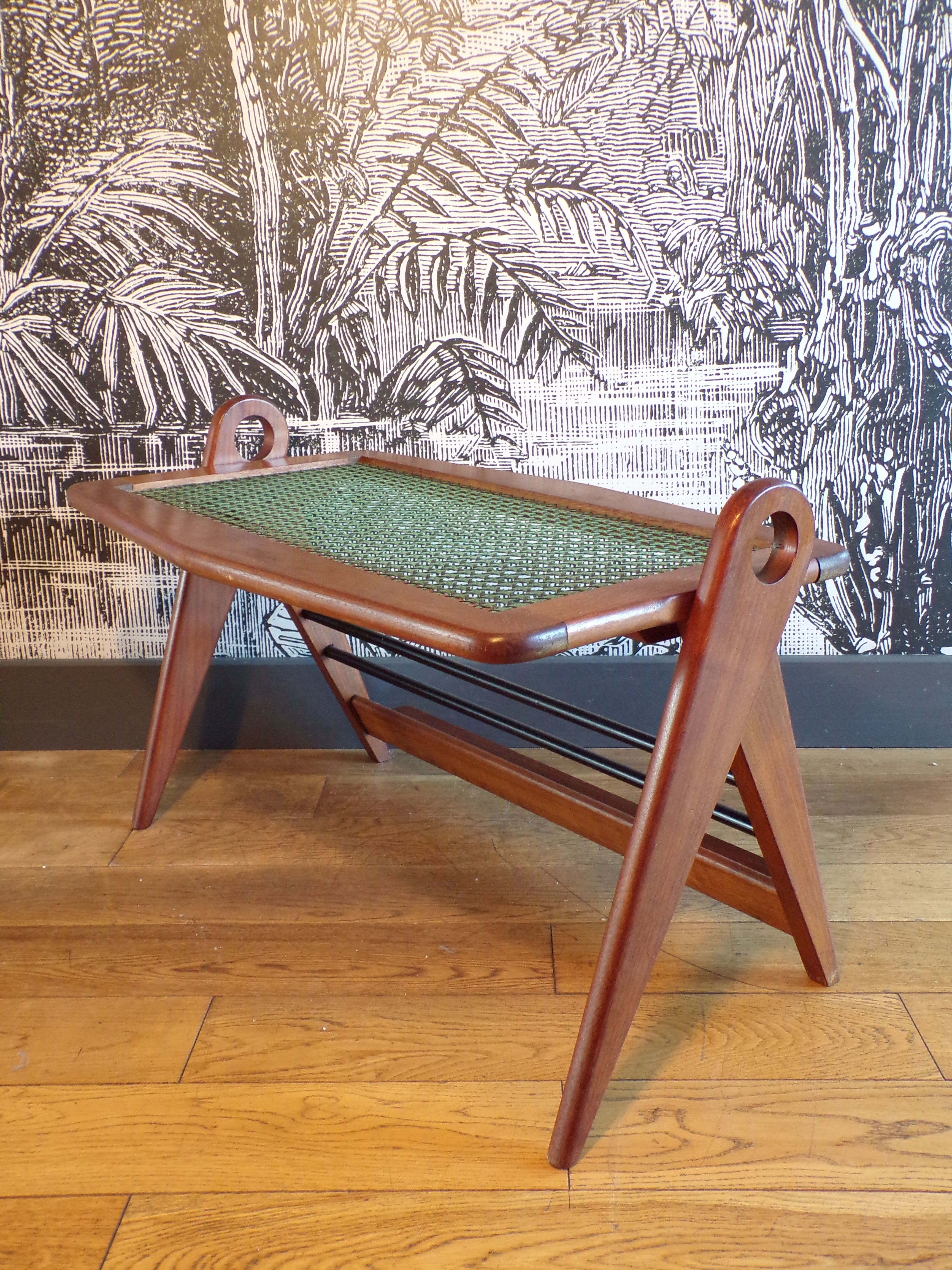 Scandinavian magazine coffee table in teak