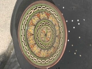 Oriental hand painted decorative cup signed safi Morocco vintage