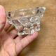 Set of 2 vintage molded glass candle holders