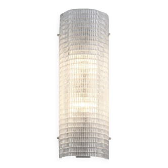 Clear rectangular Murano glass wall sconce