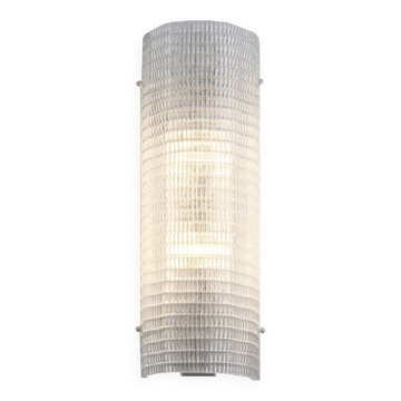 Clear rectangular Murano glass wall sconce