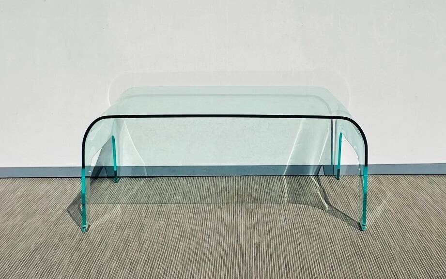 Table basse verre carrée. Vintage 90s
