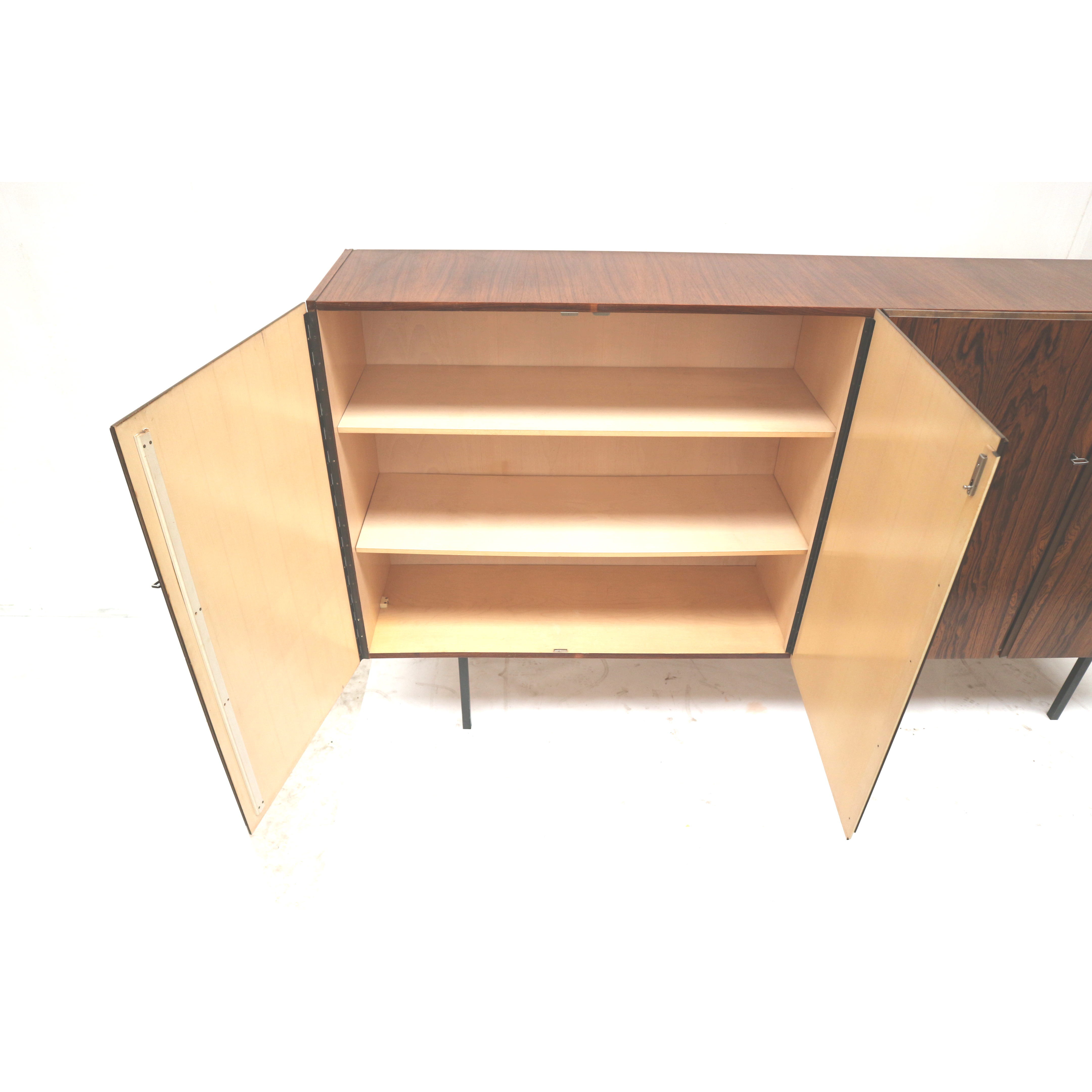 Vintage rosewood sideboard / highboard made in the 60