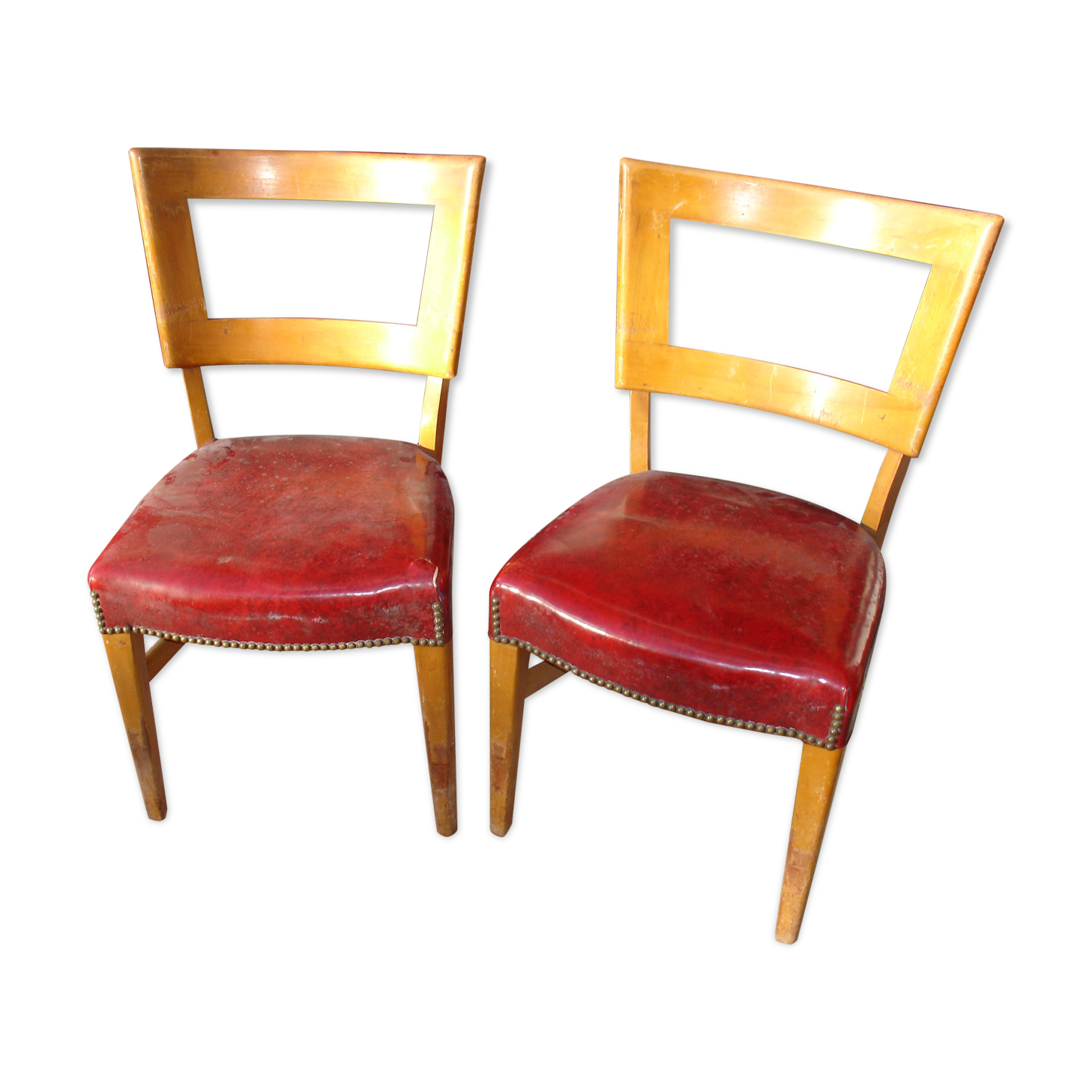 Paire de chaises américaines de la marque "phoenix chair co sheboygan wisconsin 1948 " Selency