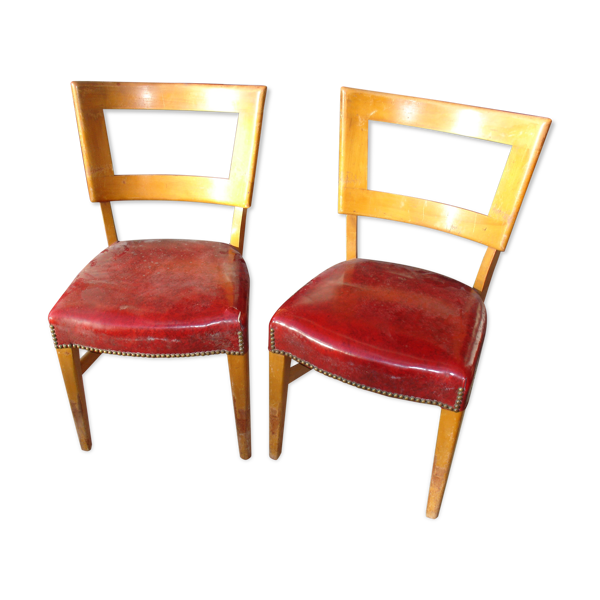Paire de chaises américaines de la marque ''phoenix chair co sheboygan wisconsin 1948