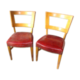 Pair of American chairs of the brand "flesh co phoenix sheboygan wisconsin 1948"