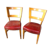 Paire de chaises américaines de la marque "phoenix chair co sheboygan wisconsin 1948 "
