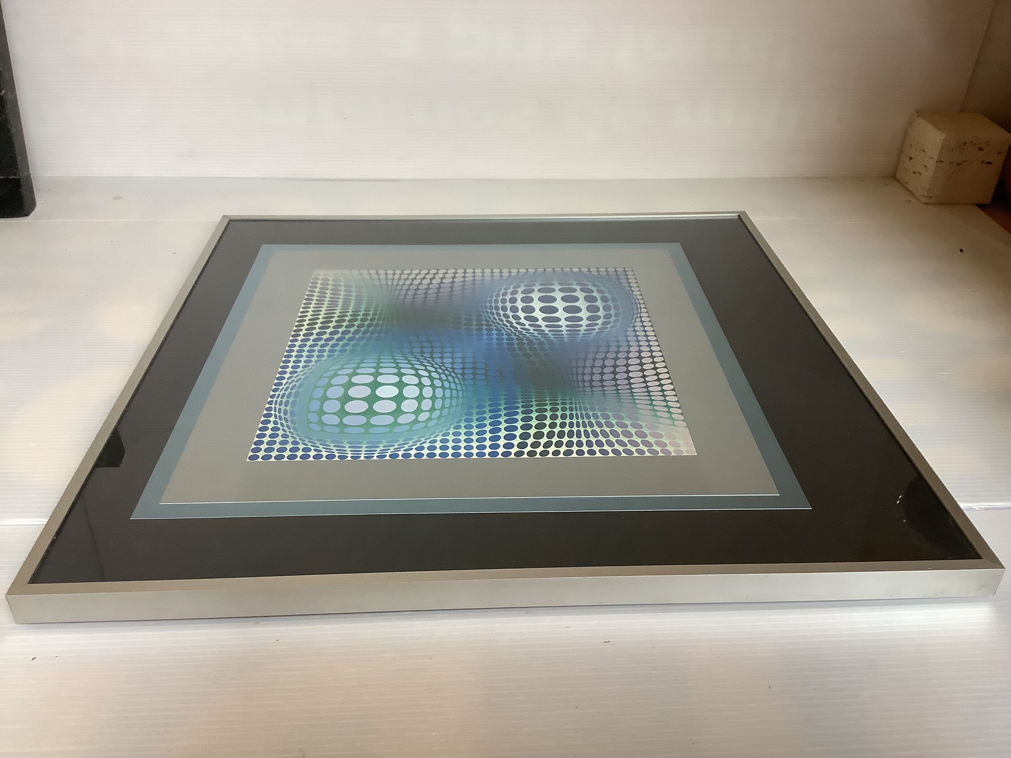 Kinetic screen printing table Vasarely
