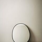 Round charcoal mirror 31 cm