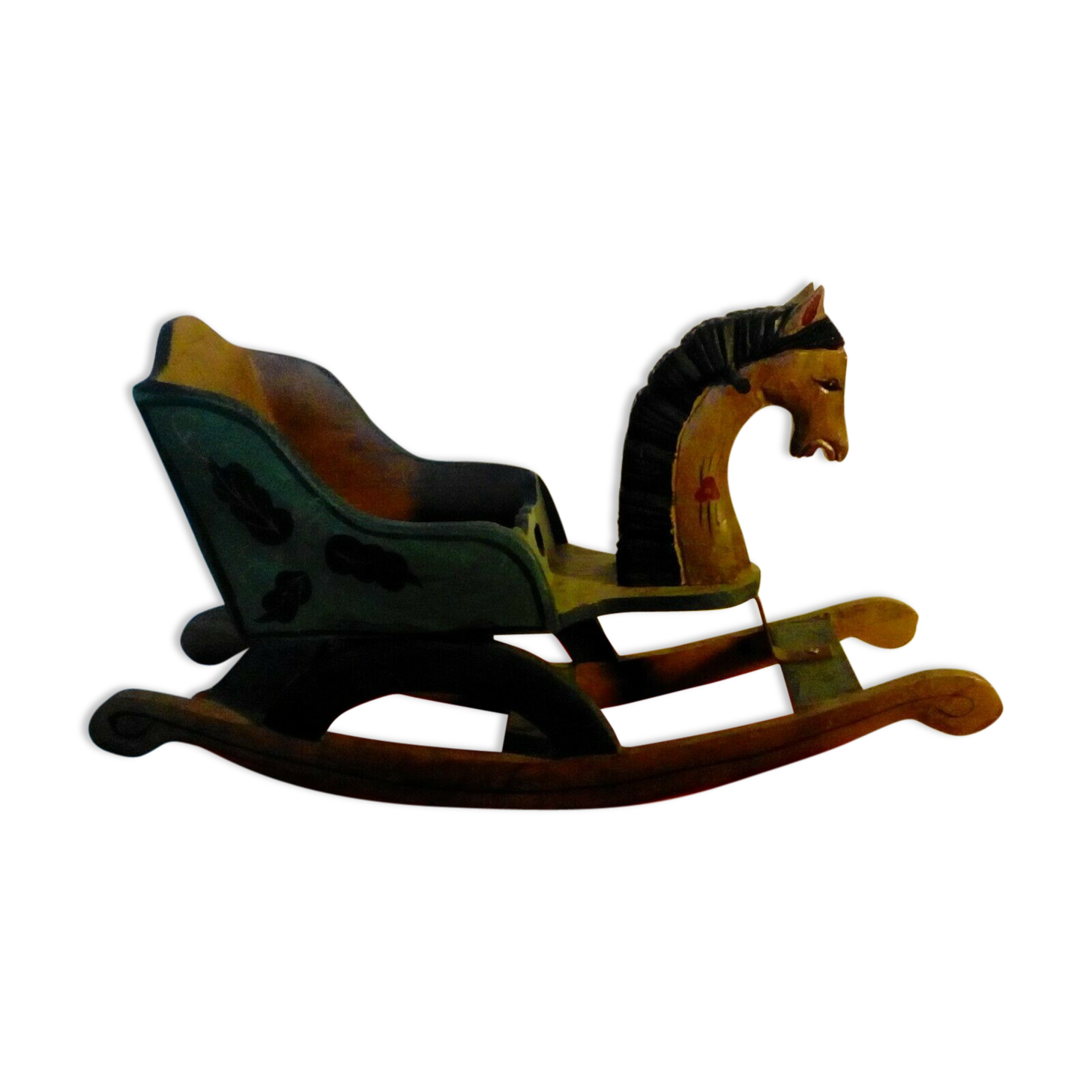 Wooden rocking horse in wood