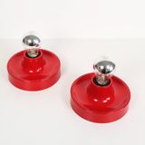 Pair of petite Disc sconces selected by Charlotte Perriand for Les Arcs