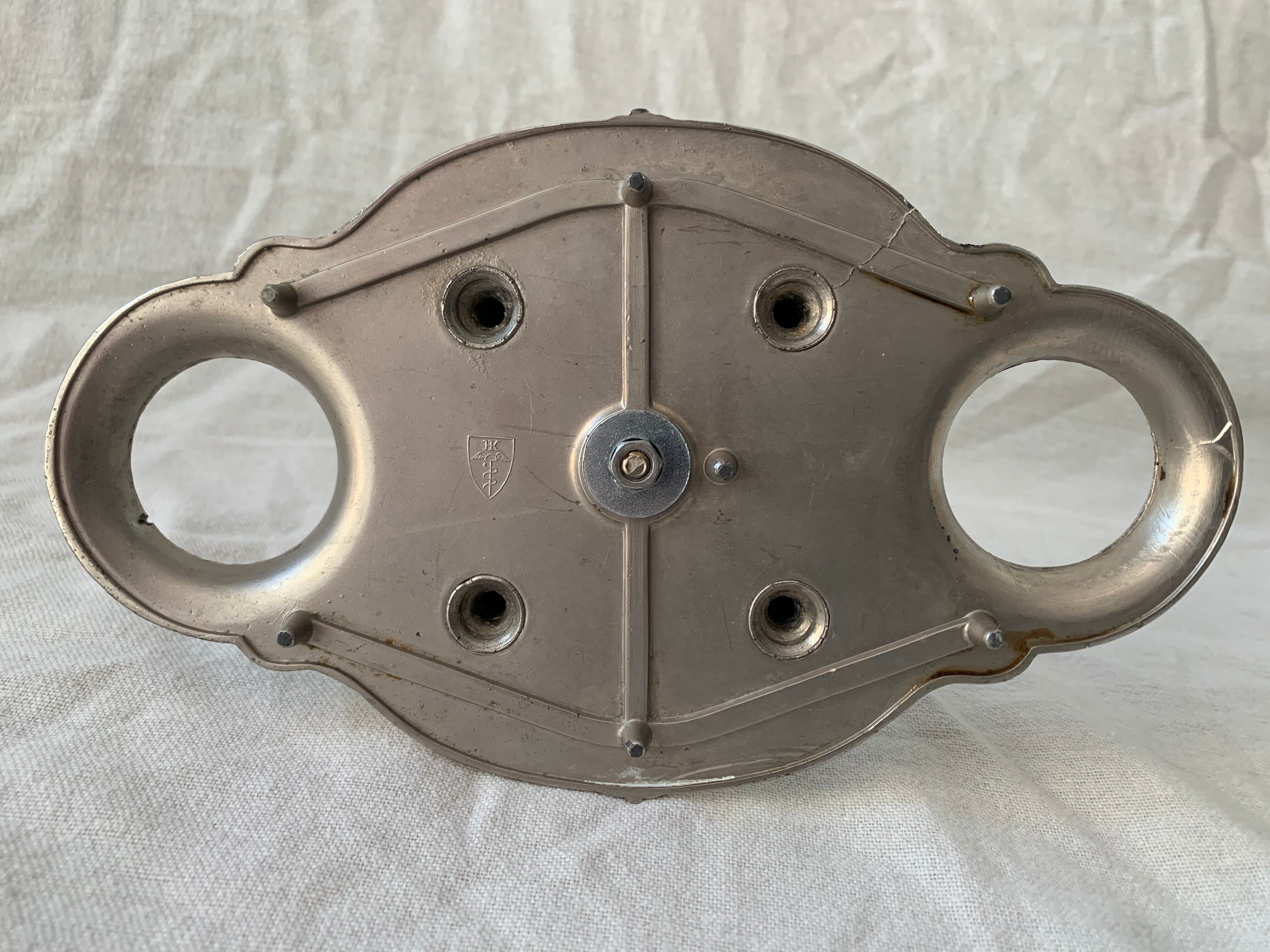 Old serving for boiled eggs with 4 metal cockroaches