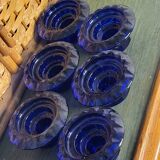 Navy blue candle holders