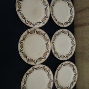 6 assiettes en faïence HBCM Creil et Montereau diam 23 cm
