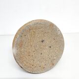 Bottle vase in sandstone pyrite floral decoration signed