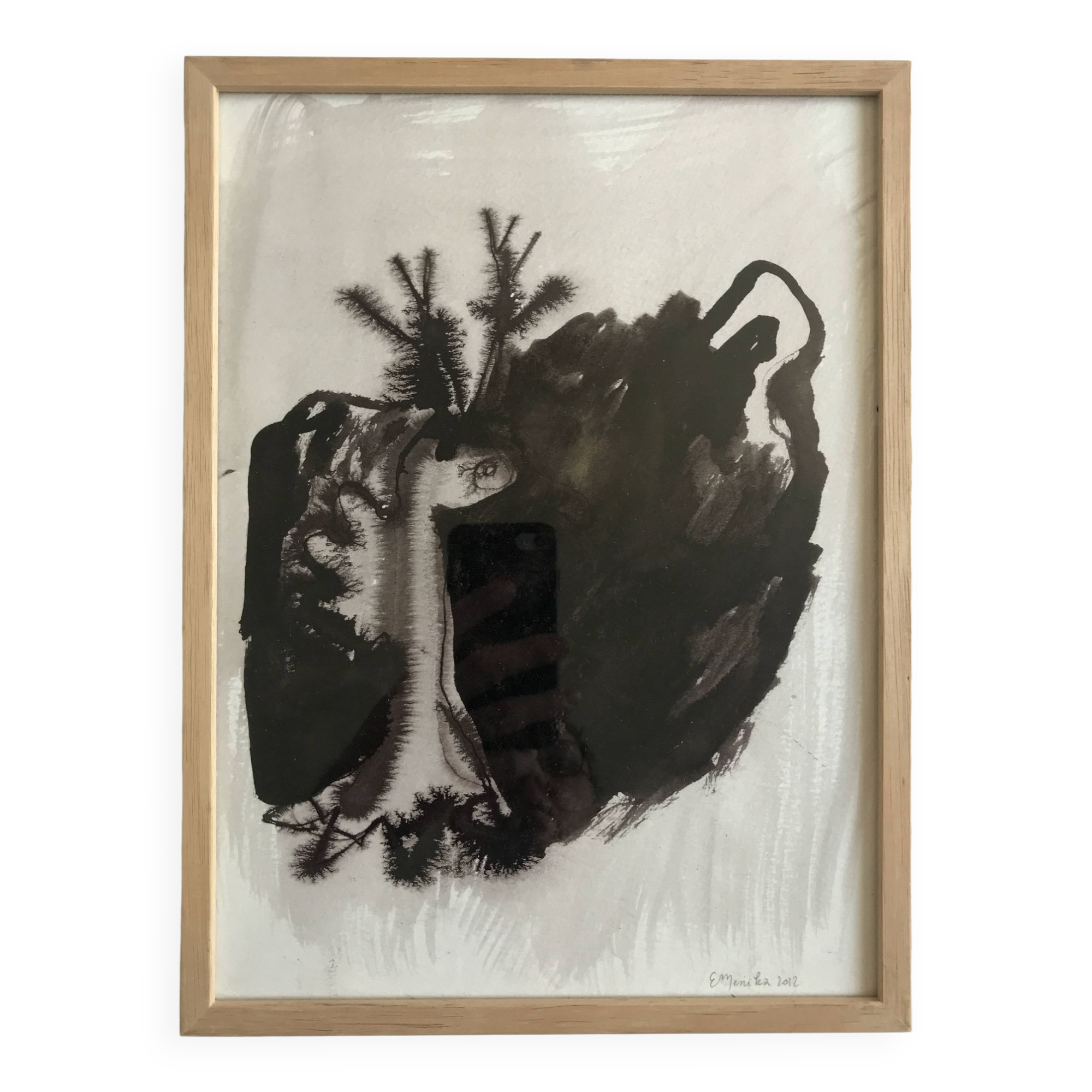 Emmanuelle messika, untitled vi, 2012. ink on paper signed in pencil