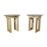 Pair of white painted metal harnesses, circa 1980