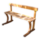 Old solid oak church pew