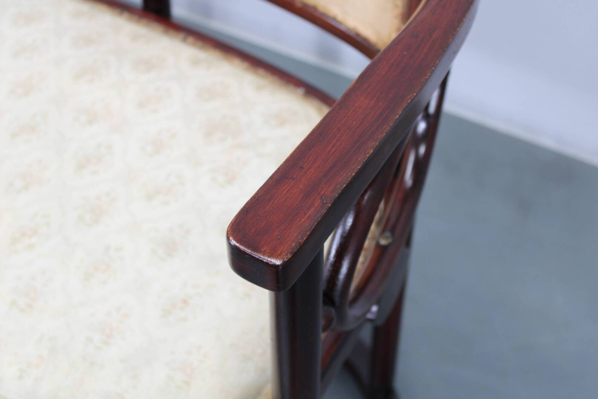 Josef Hoffmann Variation of Art Nouveau "Fledermaus" sofa by Fischel