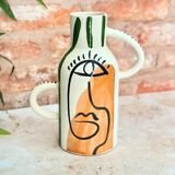 Taboukalt Oudm orange artisanal vase