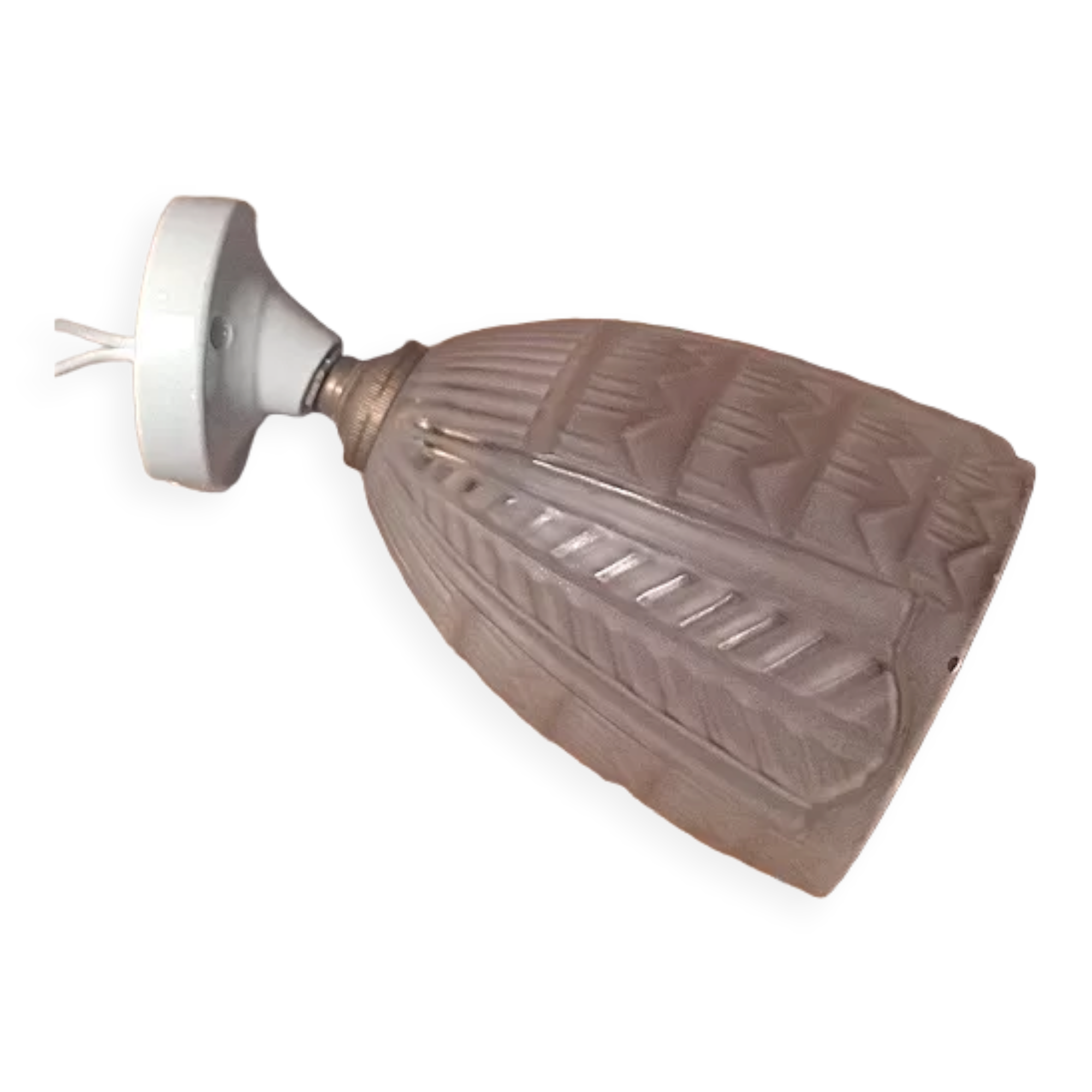 Wall lamp tulip frosted glass edging porcelain support dp 122206