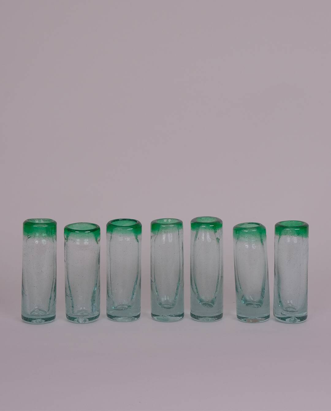 Bubble glass digestif glasses x7
