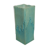 Vase céramique moderniste bleu estampillé signé années 80